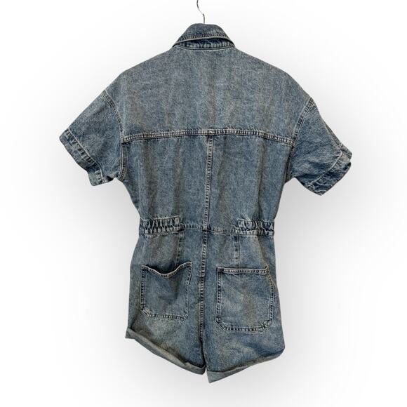 Free People Marci Cuffed Shortalls Size Small - Picture 5 of 13